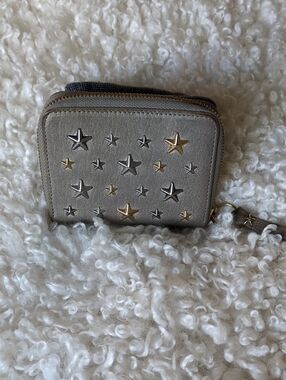 Jimmy Choo Regina Riz Leather Zip Wallet